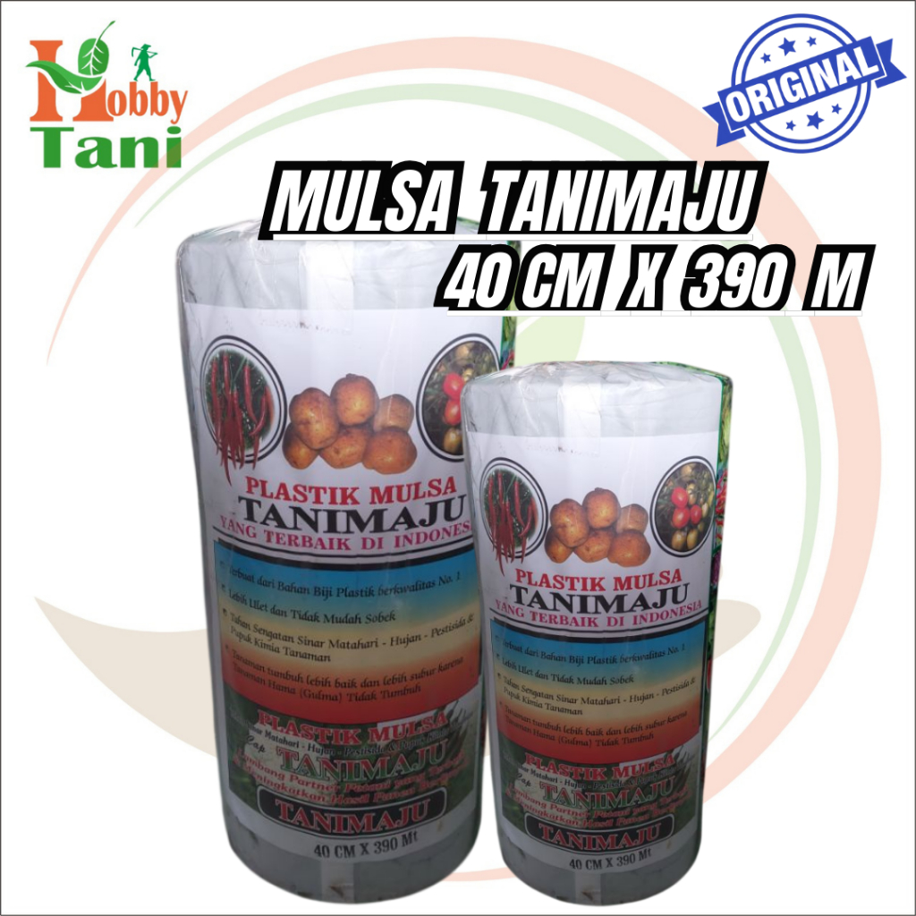 PLASTIK MULSA HITAM PERAK TANI MAJU 40/80 CM 390 METER