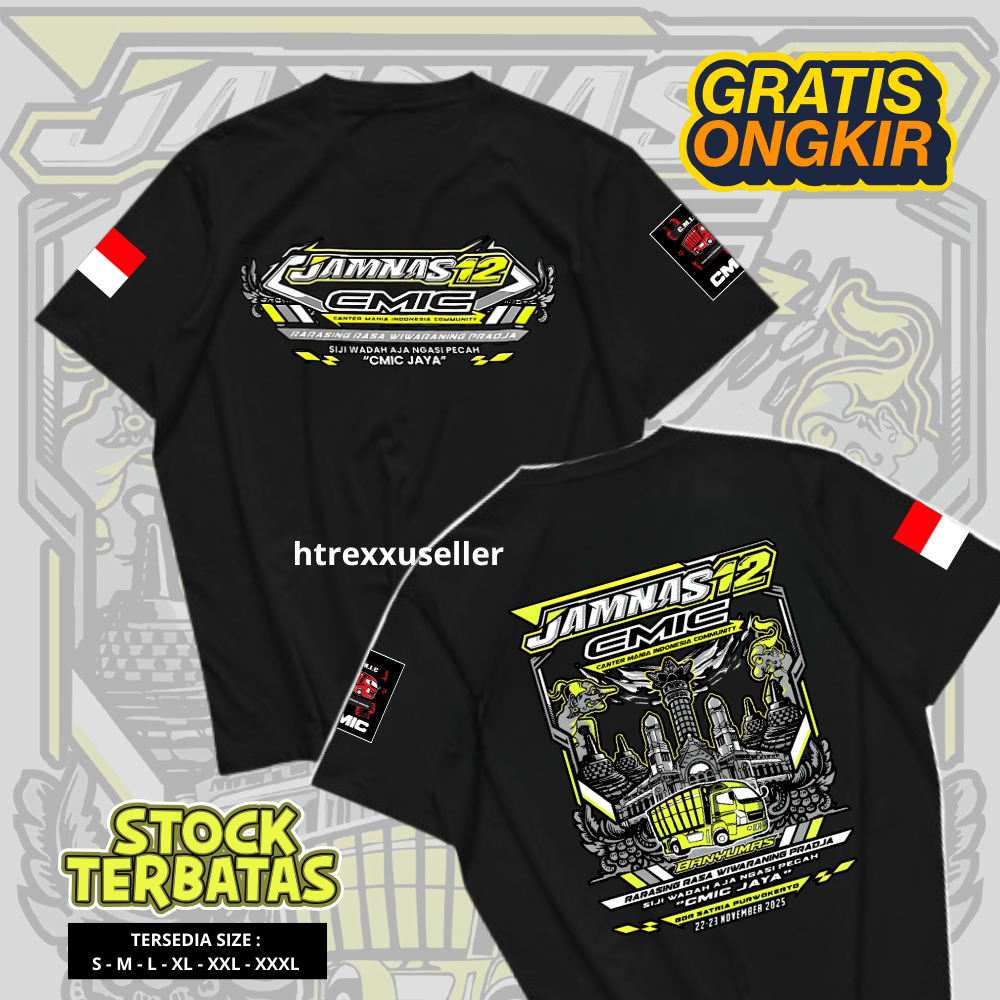 Kaos Truck CMIC JAMNAS12 Kaos Truck Mania Baju Komunitas Truck CMIC Indonesia Atasan Distro Katun