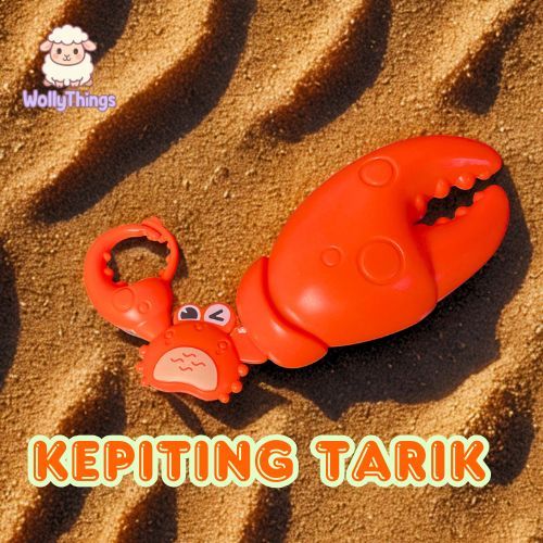 WollyThings - Mainan Gantungan Kepiting Capit dan Hiu Gerak Anti Hilang Bisa Tarik Sendiri  Viral