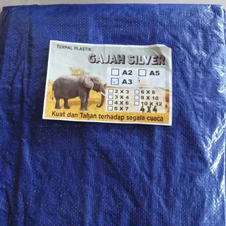 GAJAH SILVER TERPAL A3 UKURAN 4X4