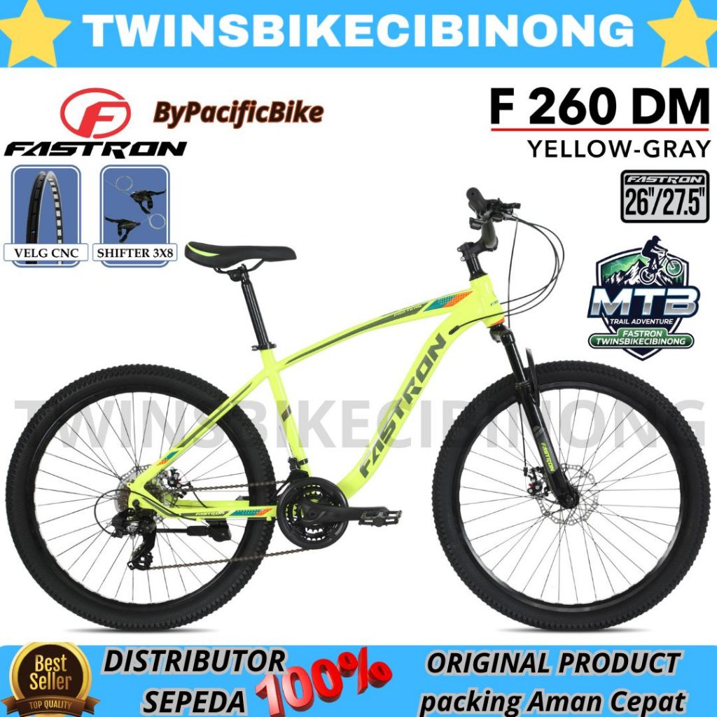 Sepeda Gunung MTB 26 FASTRON F 260DM 3 x 8 Speed Disc Brake