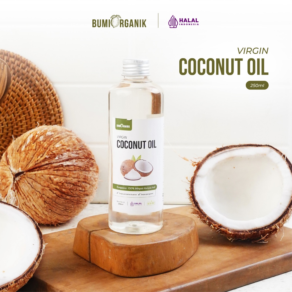 VCO VIRGIN COCONUT OIL 250ML BUMI ORGANIK / EXTRA VIRGIN OLIVE OIL / MINYAK KELAPA ASLI 100% / VCO O