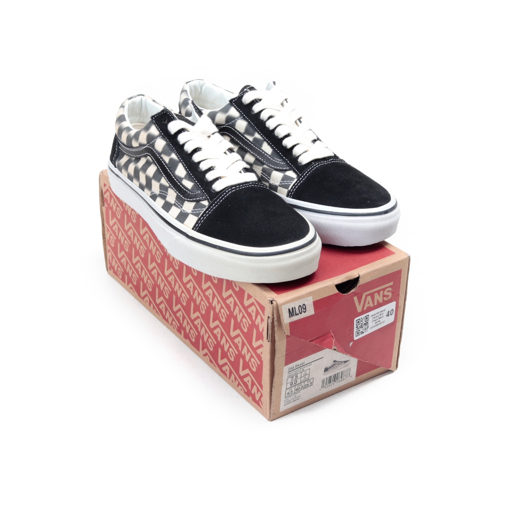 Vans Old Skool Classic Blur Check Black White