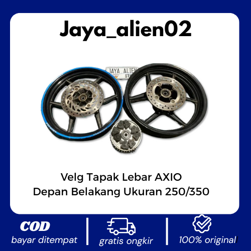 Velg Tapak Lebar AXIO Fullset Vixion New Nva Nvl CB 150 R OLD Megapro New Depan Belakang Ukuran 250/