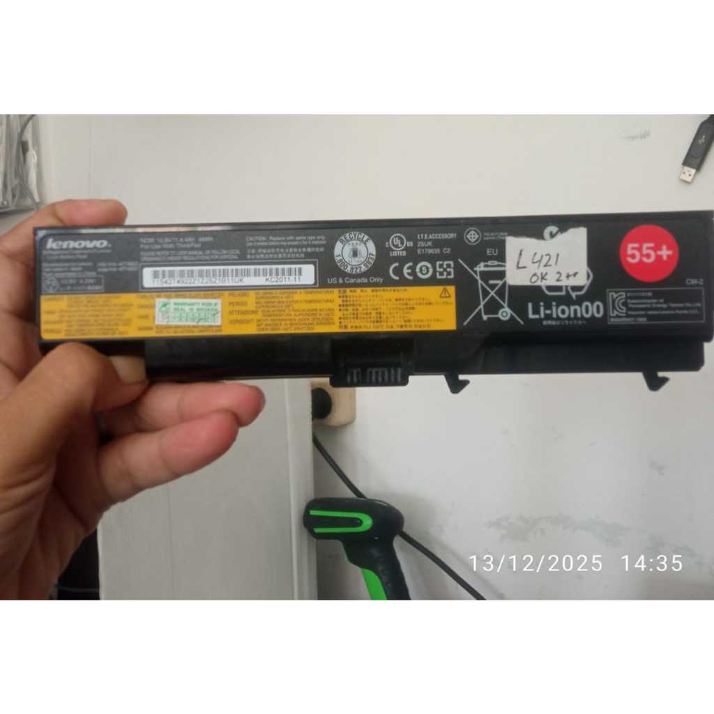 Baterai Laptop Lenovo L421  L421 L510 L512 L520 SL410
