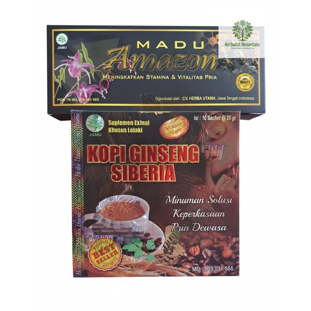 Paket kopi ginseng siberia & madu Amazon original