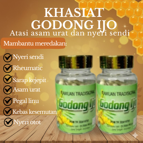 Obat Herbal Godong Ijo BPOM  Obat Rematik Rheumatik Asam Nyeri Sendi Dan Tulang Herbal Paling Ampuh