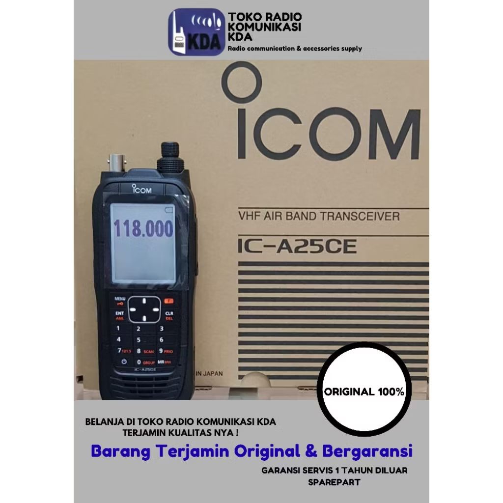 HT ICOM IC-A25CE | RADIO VHF AIRBAND | ORIGINAL | ICOM A25CE | IC A25CE | ICOM ORIGINAL