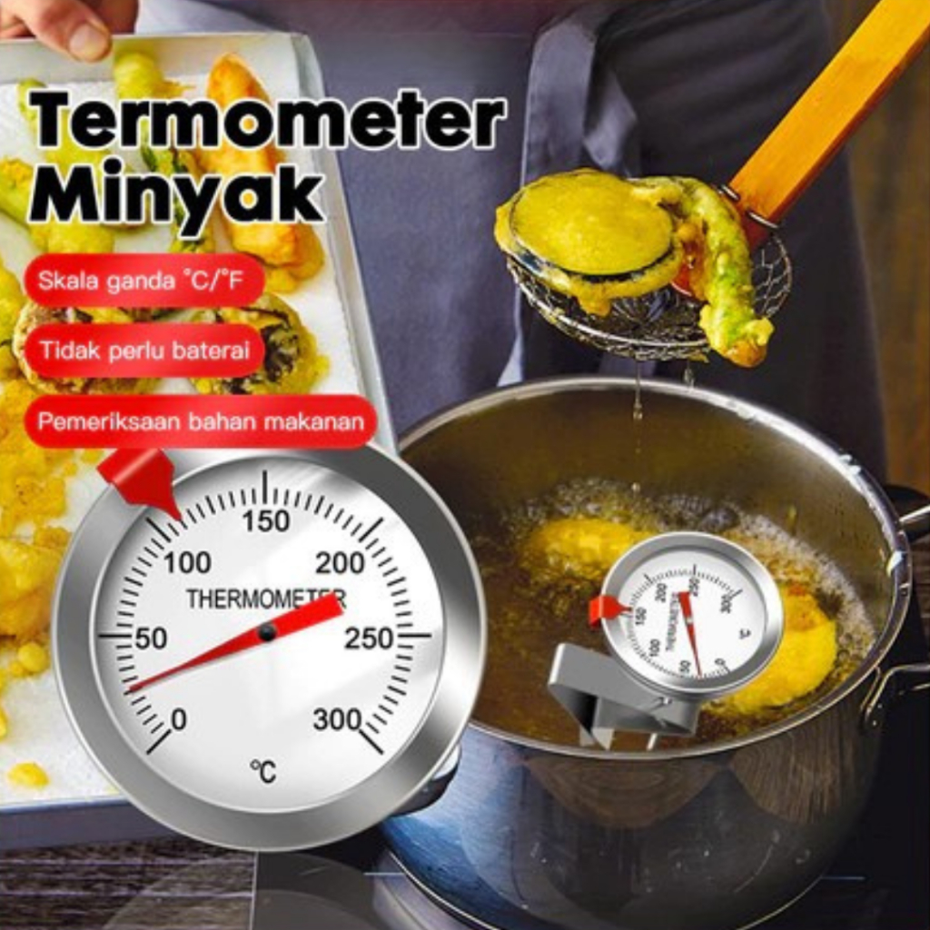 Thermometer Masak Pengukur Analog Suhu Minyak Goreng