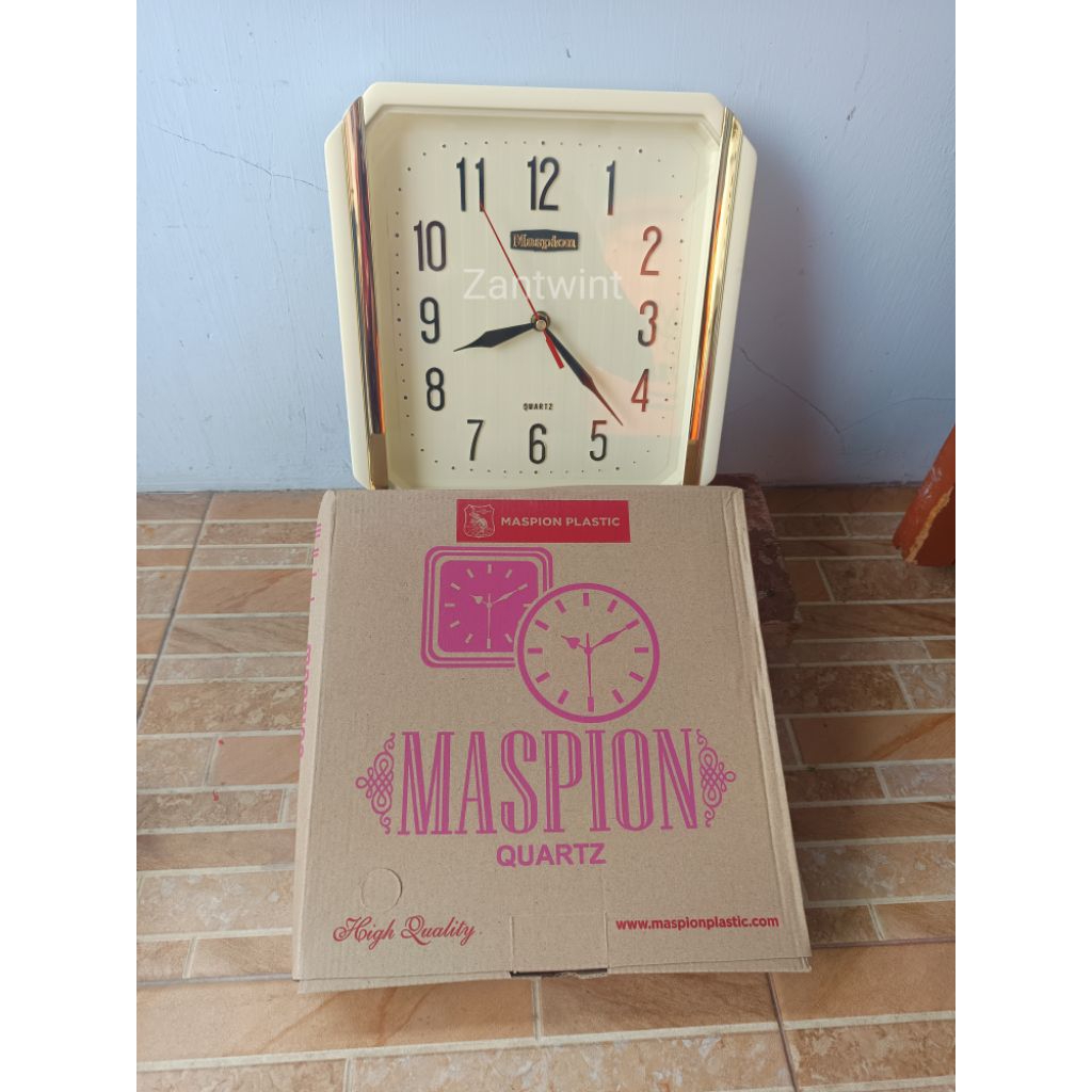 Jam Dinding Maspion Quartz Original – Angka Besar, Desain Elegan, Awet & Presisi
