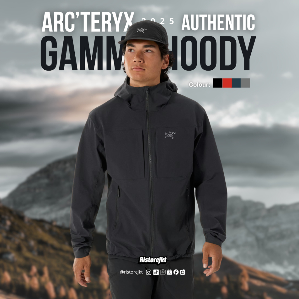 ARC’TERYX Gamma Hoody Original | Jaket Outdoor Softshell Pria | Windproof Breathable