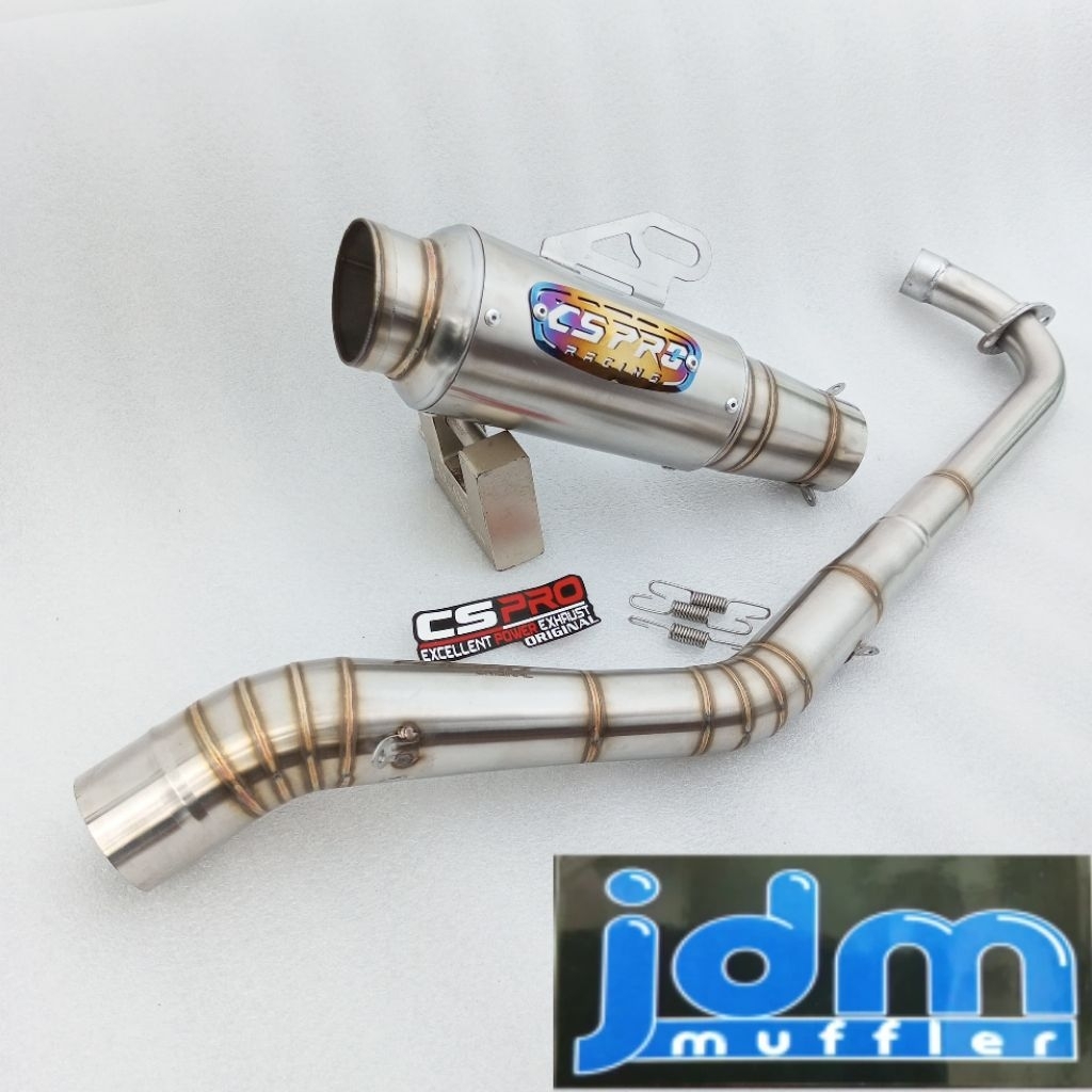 Knalpot Cs pro original type leher kolong Knalpot racing vega R, jupiter Z, supra 125,smash, shogun1