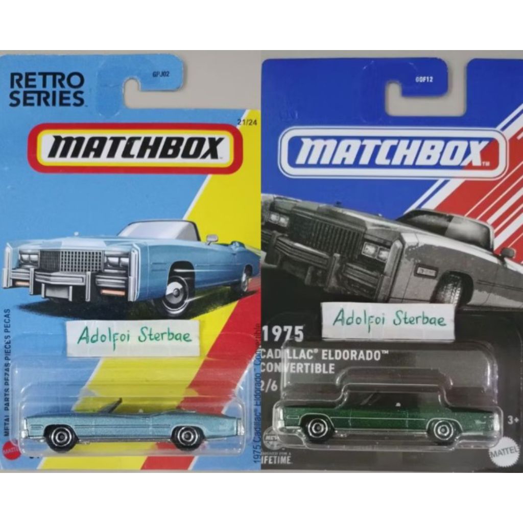 matchbox 1975 cadillac eldorado convertible series 2/6 edisi retro series metal parts pezas pieces p