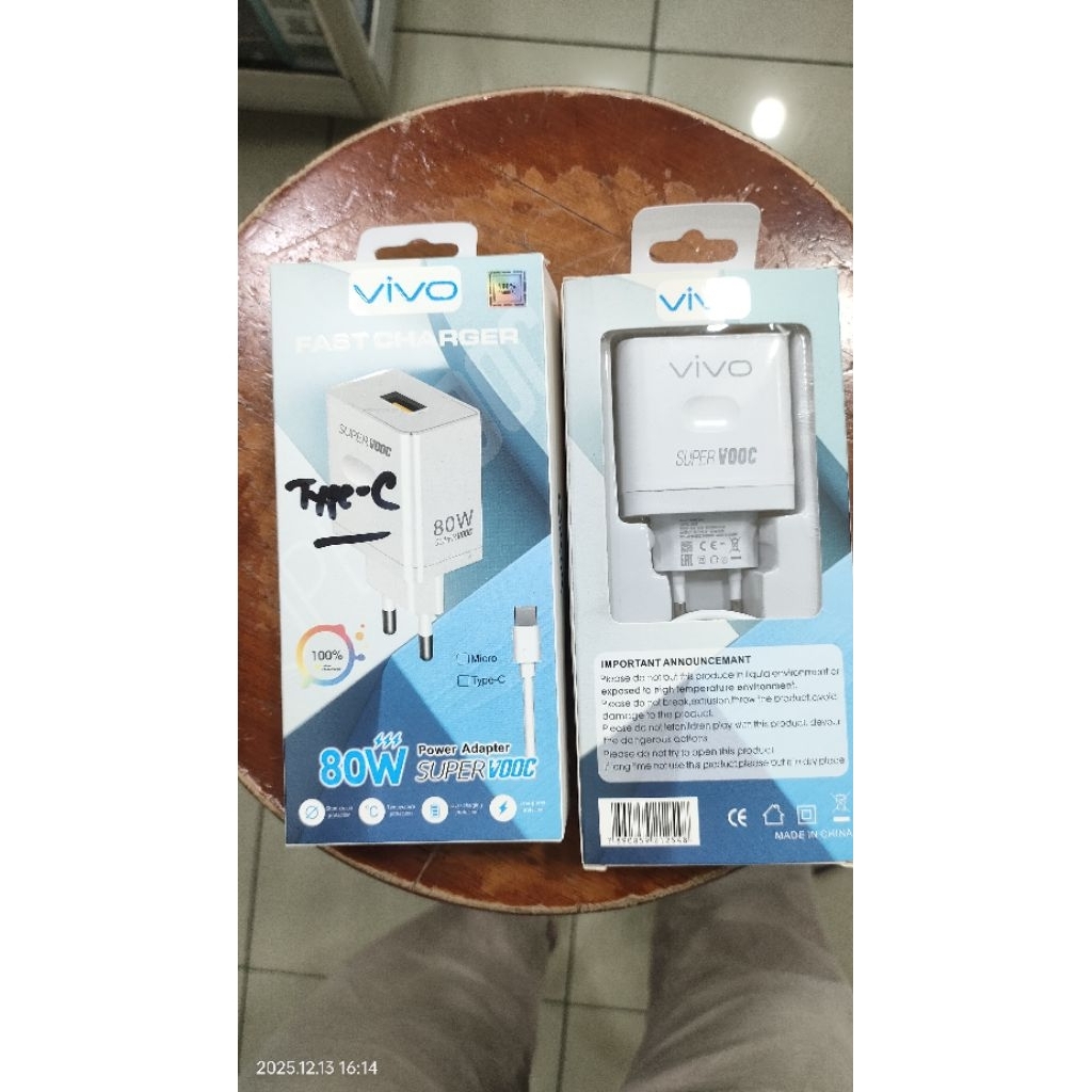 Charger VIVO VOOC Fast Charging Micro & Tipe-C Original 80 Watt dan 120 Watt