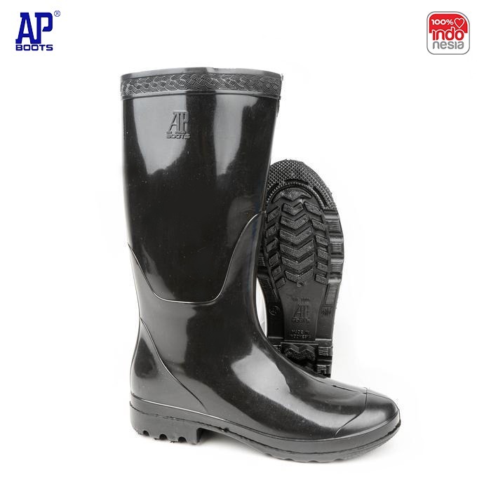 AP BOOT 9905 39-43 HITAM - SEPATU BOOT SAFETY KARET  - AP BOOTS