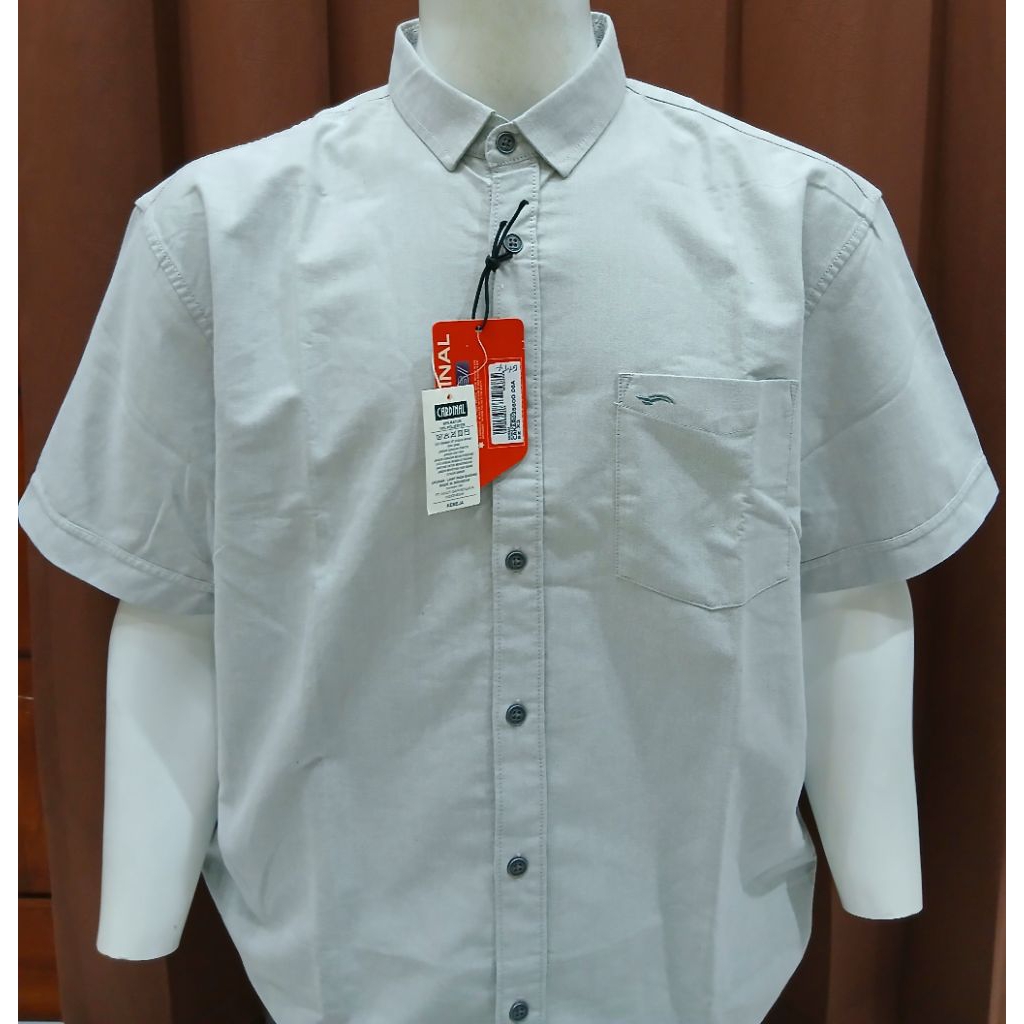 KEMEJA CARDINAL JEANS [ BIG SIZE ] SLIM FIT LENGAN PENDEK ORIGINAL