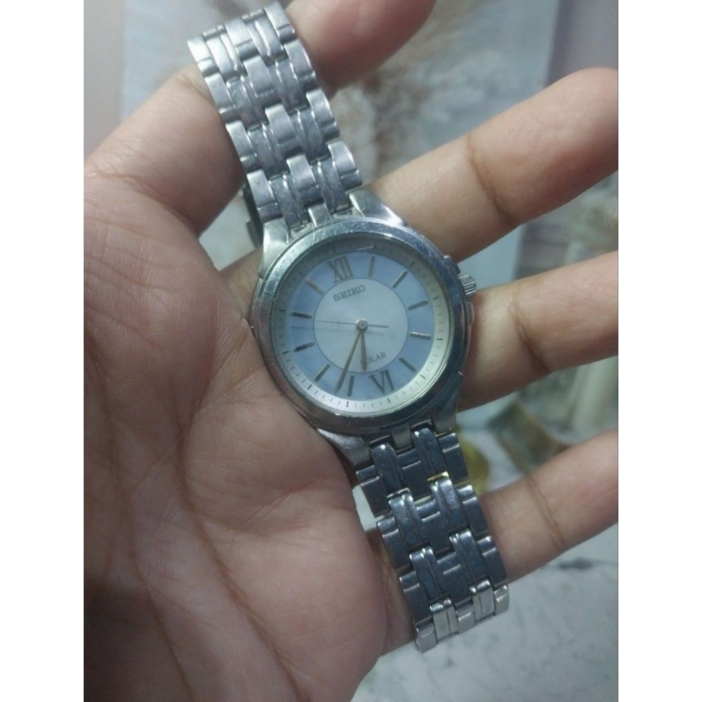 jam tangan analog wanita original by SEIKO Solar v181-0AJO