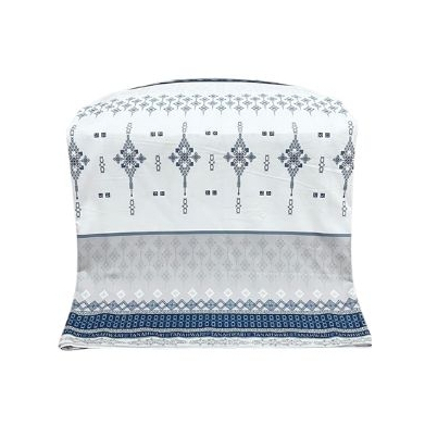 TANAHWARI – Sarung Motif Penjaga Sang Saka – Putih Navy