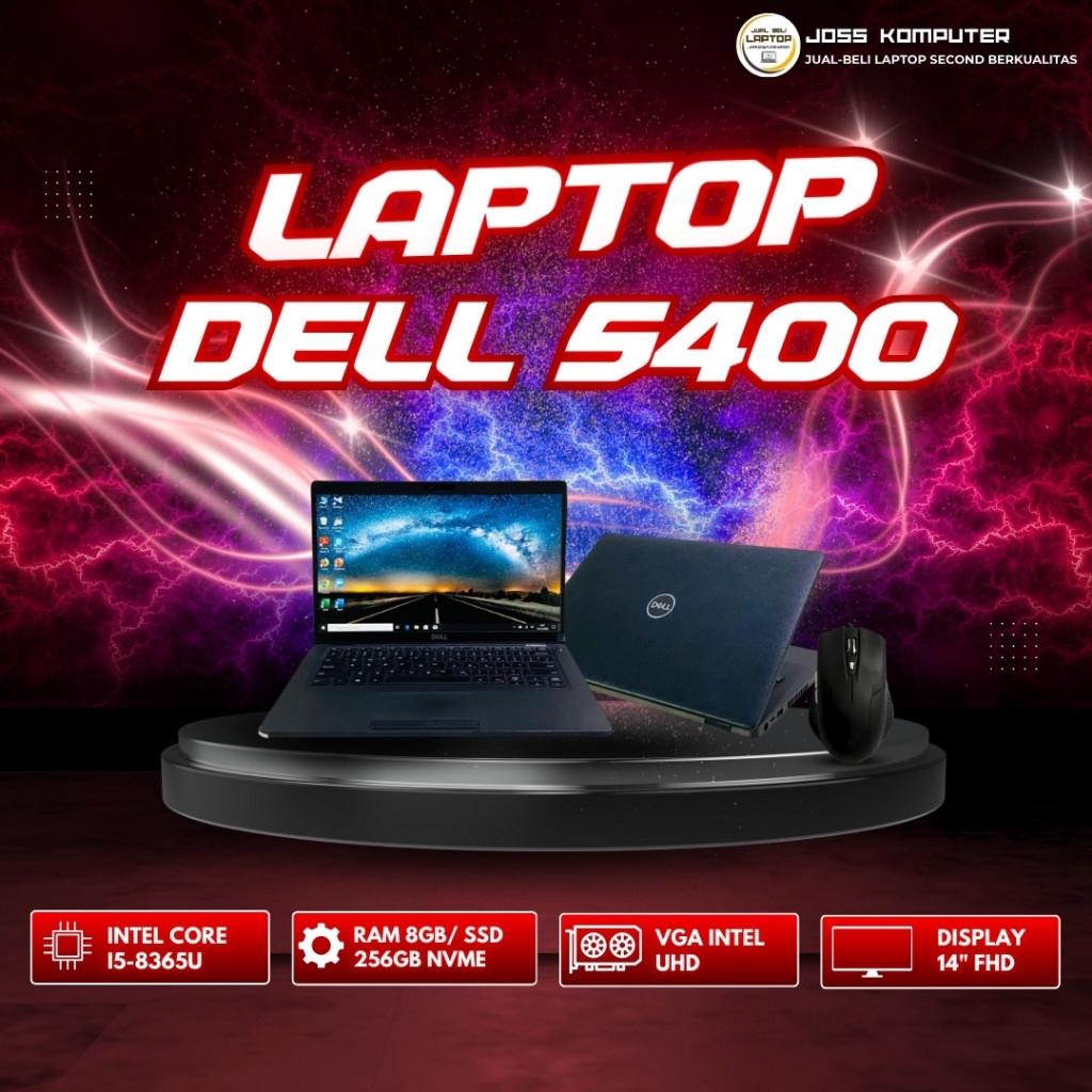 Laptop DELL LATITUDE 5400 - Core i5 Gen 8 - Ram 8GB/ SSD 256GB NVMe - Laptop Second murah