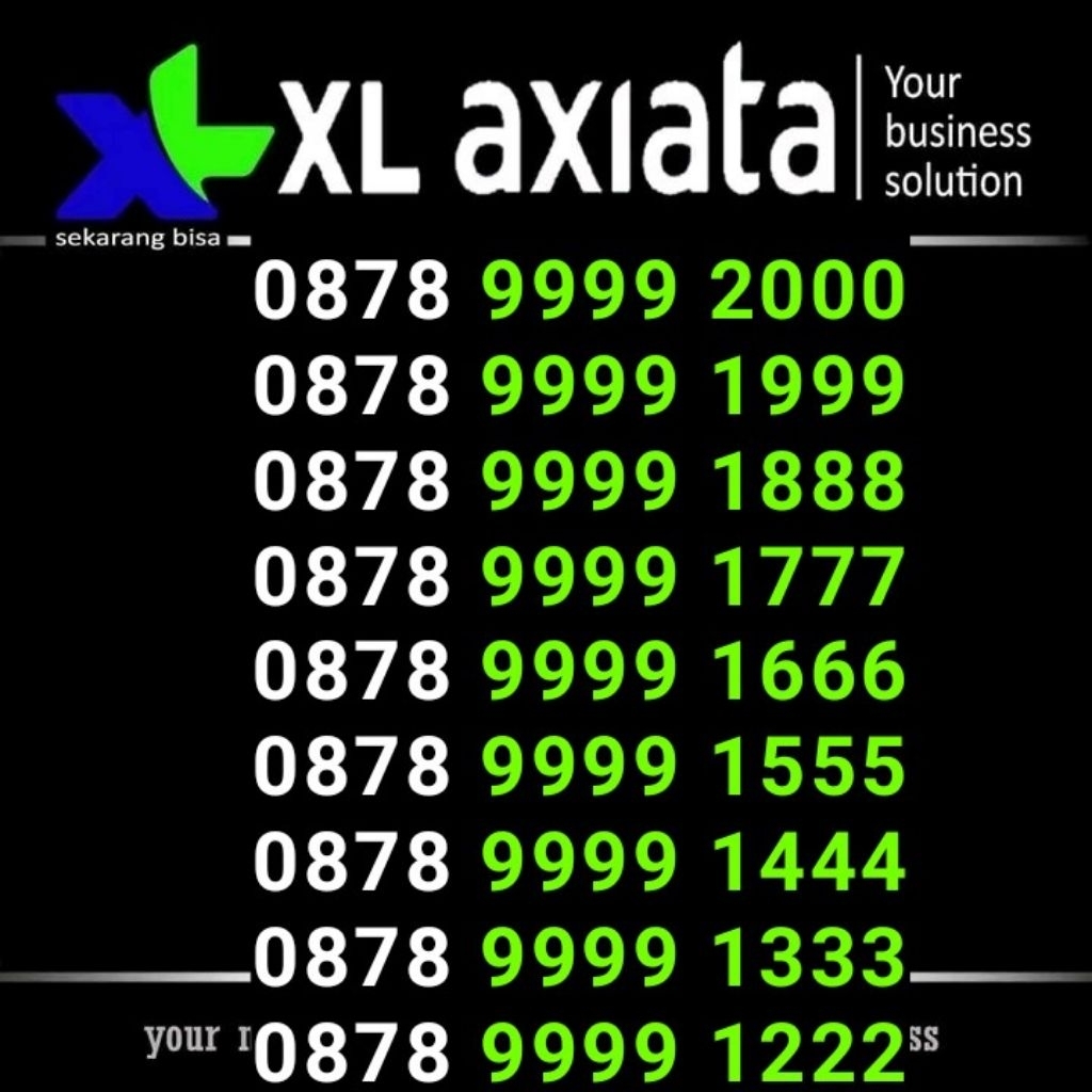 XL NOMER CANTIK PILIHAN TRPLE 000,999,888,777