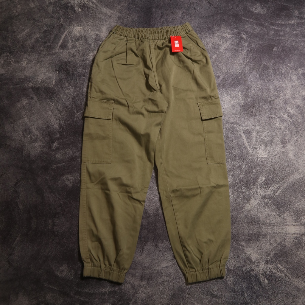 CELANA PANJANG GU BY UNIQLO CARGO JOGGER PANTS CG35 SIZE M 27 28 29 30 31