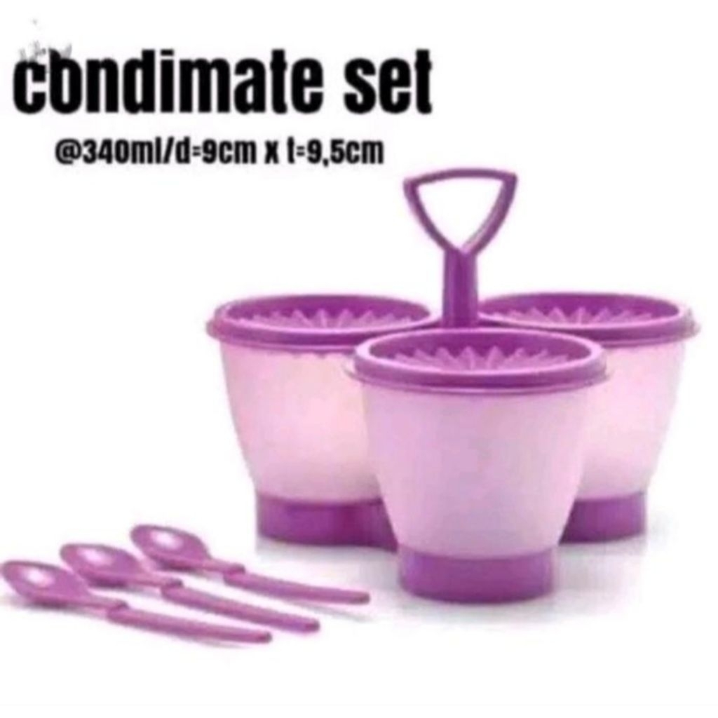 Tupperware (baru) condimate set ungu