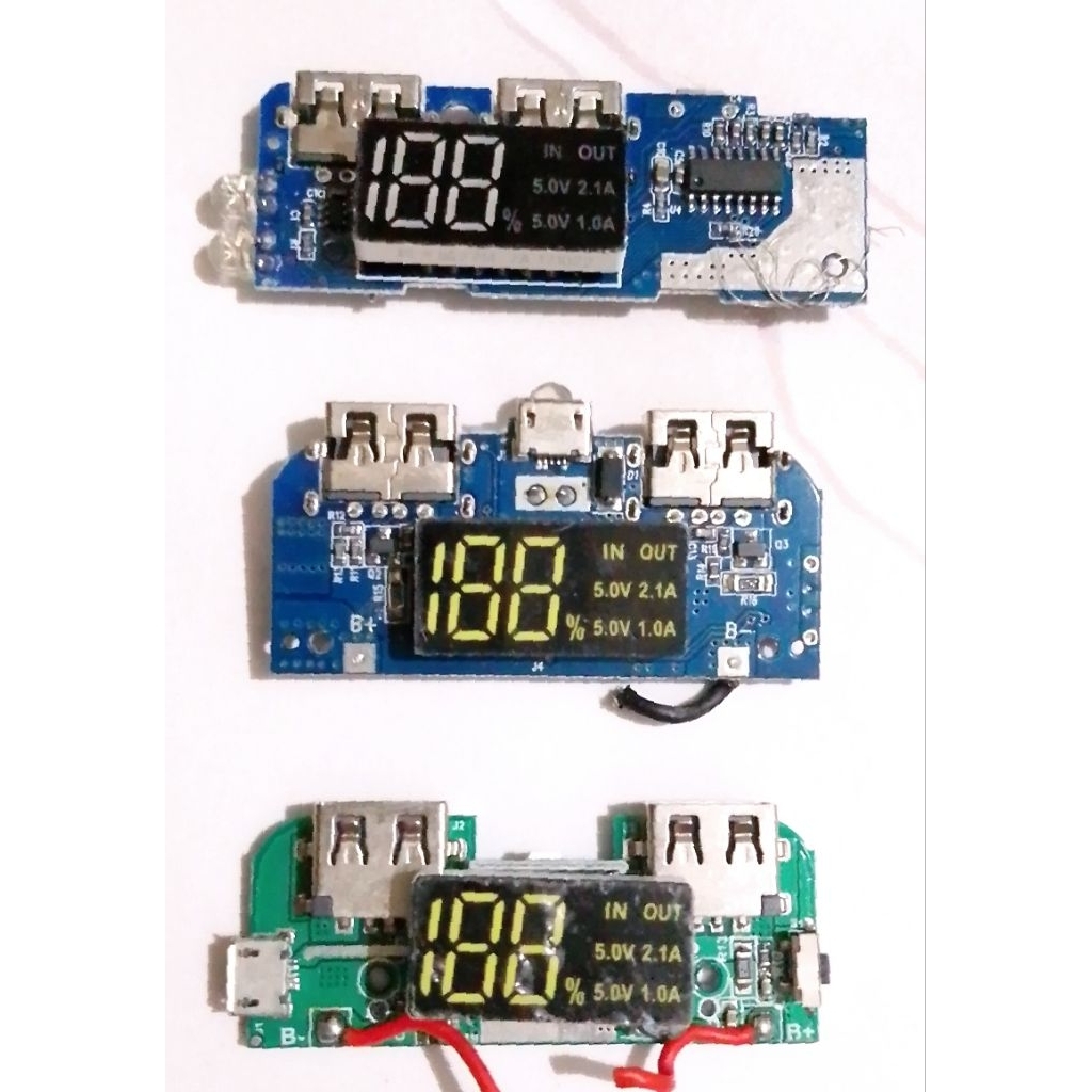 Modul Powerbank Digital LED 2 slot Fast Charger cas micro usb 2,5A 5V Modul Charger indikator Digita