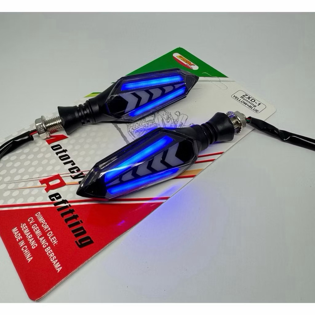 Lampu Sein Assy Led Panah Universal Sen Lancip running Vixion Byson CRF Dtracker Fu Vario