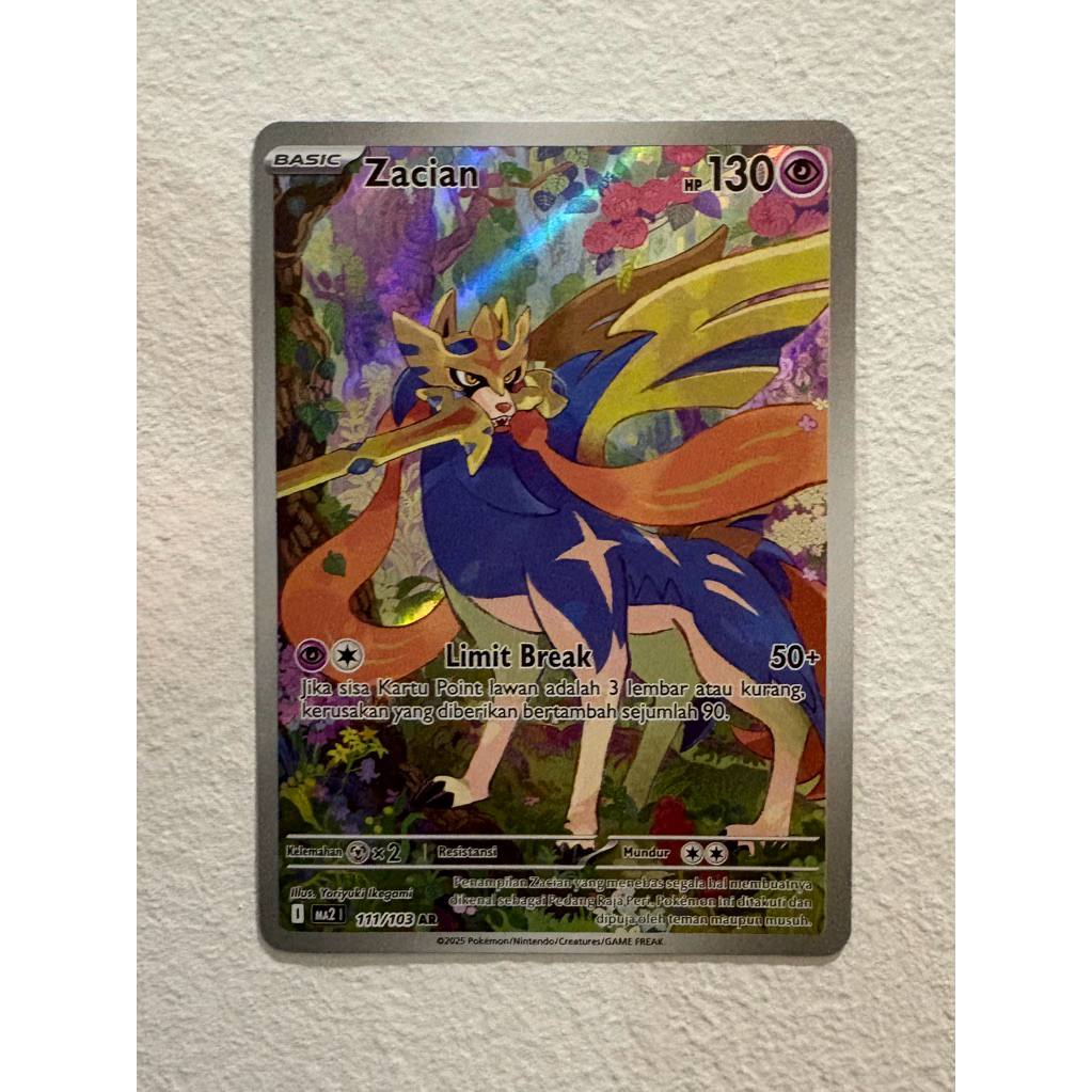 TCG Zacian MA2 111/103 AR kartu pokemon indonesia original