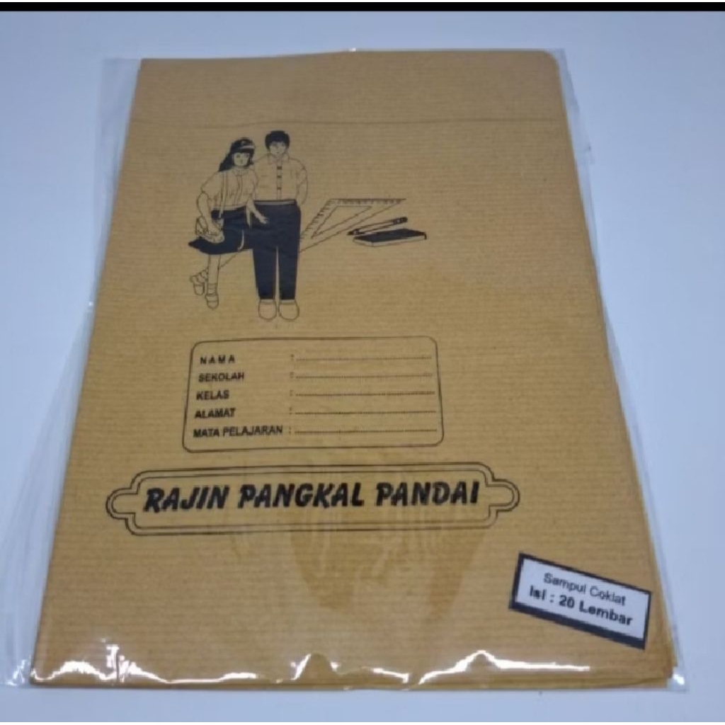 Sampul Buku Qwerto Bintang- Kertas Kraft Tebal, Coklat Natural, Tahan Lama