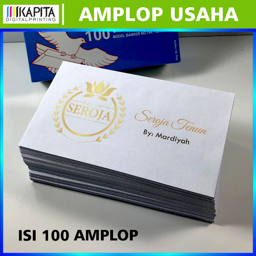 Cetak Amplop Usaha / Toko / Instansi / Perusahaan (isi 1 Box) Termurah | Amplop Custom | Amplop Pere