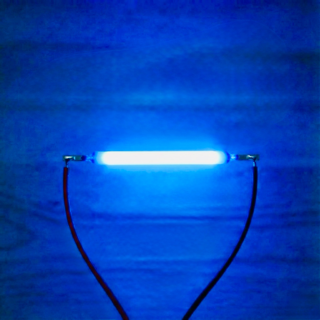 LED Filament Edison 3V 26mm 120mA Blue Biru LED Filamen Bulb