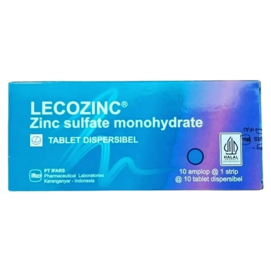 LECOZINC Tablet Dispersibel (100's /Dus) - Zinc Sulfate Monohydrate 20mg