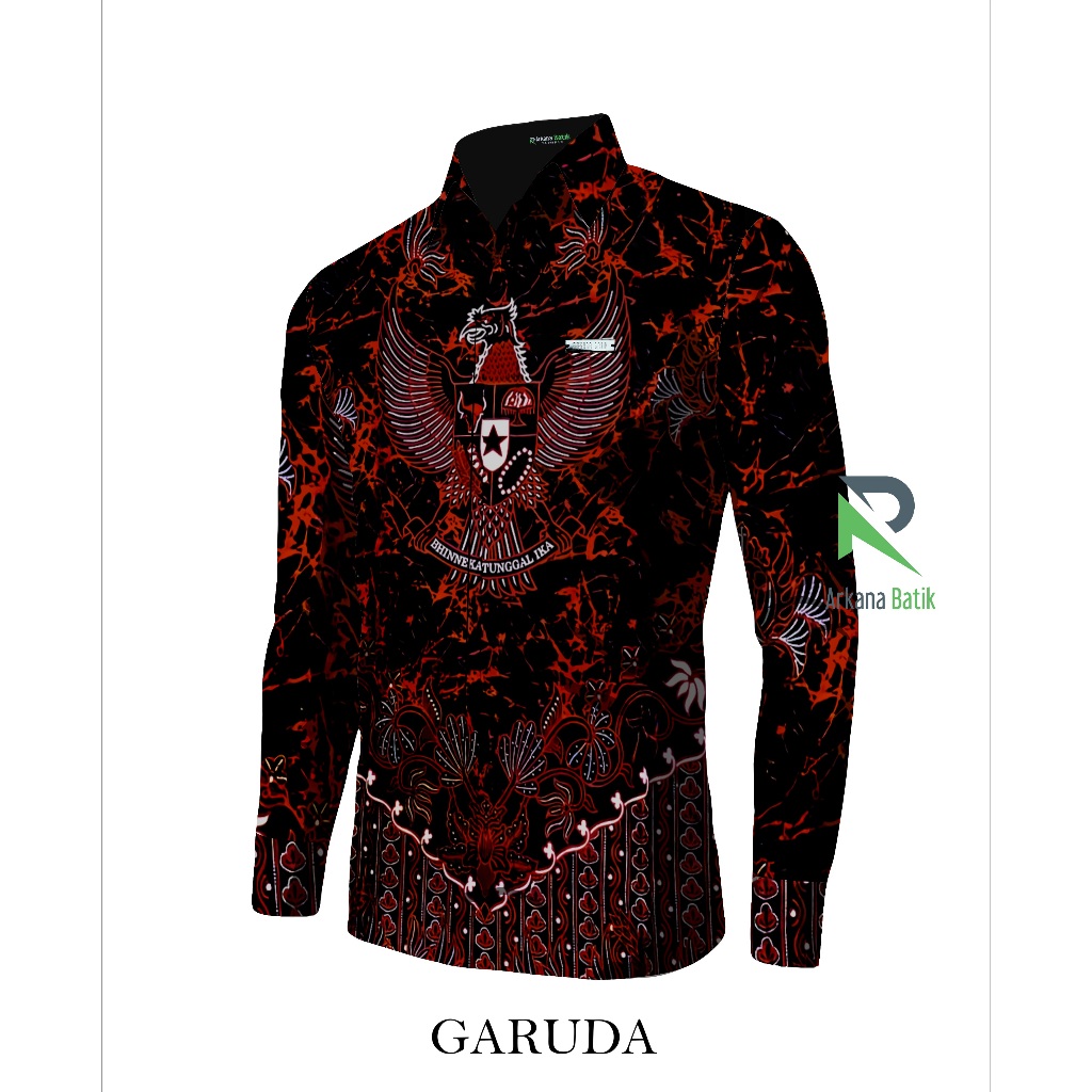 Arkana Batik Slimfit Motif Garuda – Kemeja Batik