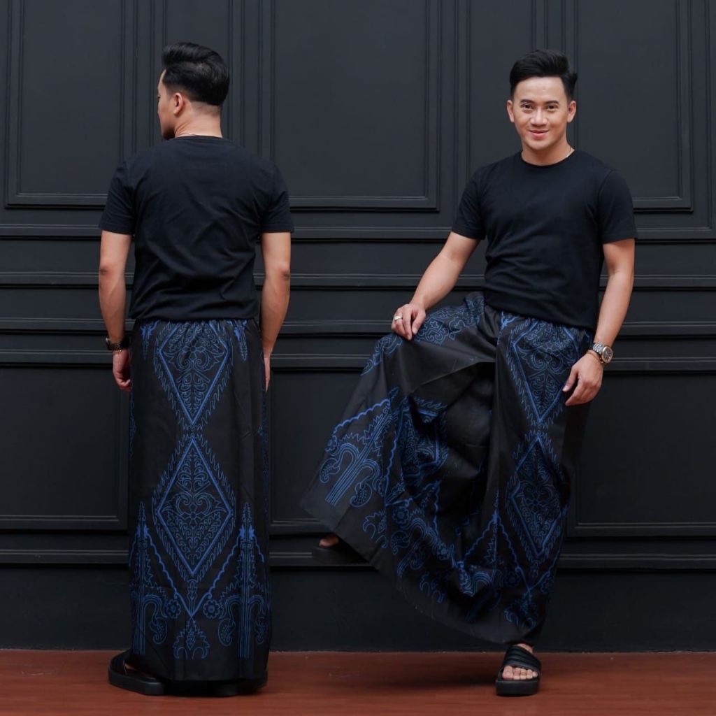 Sarung Instan Dewasa Sarung Samping Celana Sholat Pria Bahan Adem Tebal Motif Batik Gus Iqdam Kekini