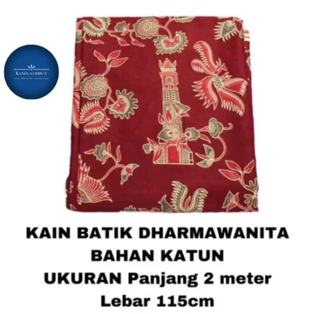 Kain batik DWP merah bata
