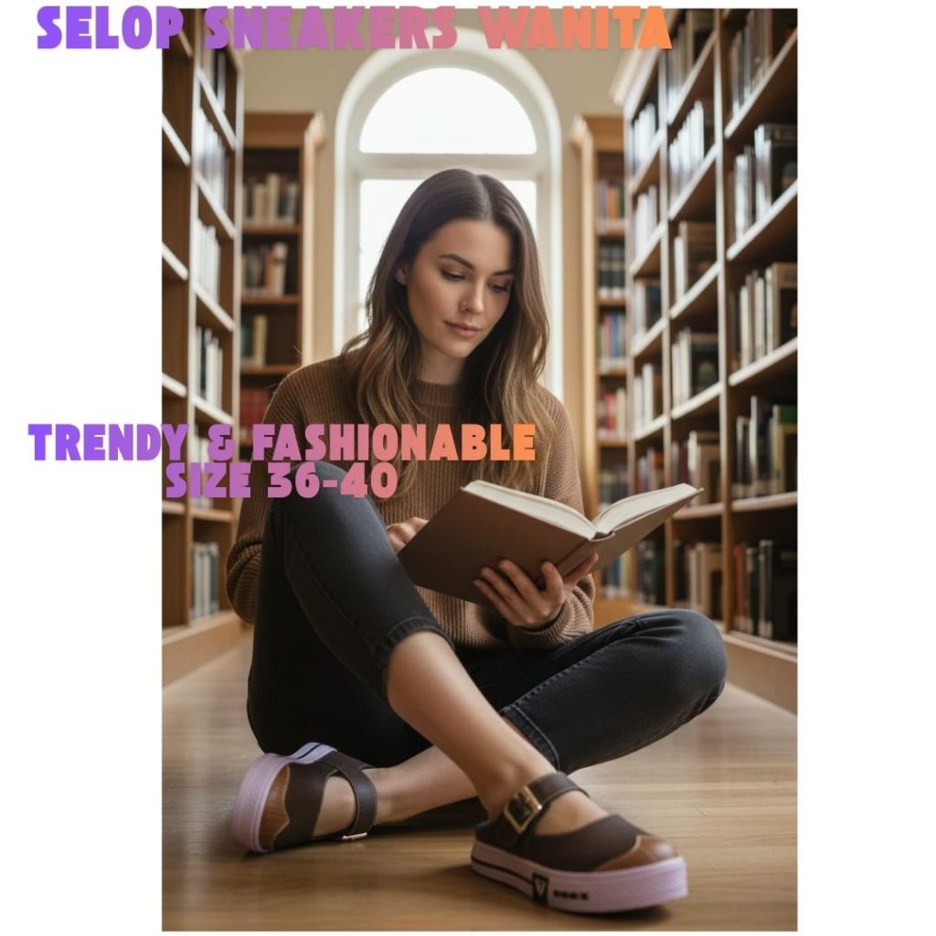 Sepatu Sandal Wanita Selop Sneakers Casual Flatshoes Original 100% DBEZ SLC01C Untuk Resmi & Santai