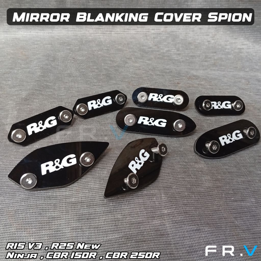 MIRROR BLANKING BAUT STAINLESS NINJA CBR 150R R25 NEW R15 V3 CBR 250R COVER SPION