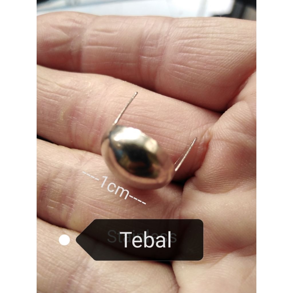 kaki tumpuan alas tas koper ransel peti (stainless tebal)