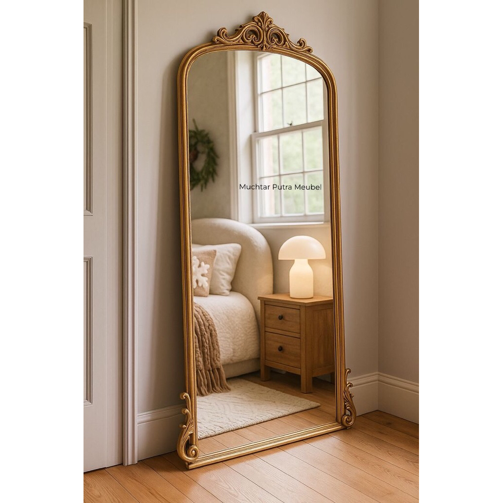 standing mirror / standing mirror vintage / standing mirror body / mirror body / cermin full body / 