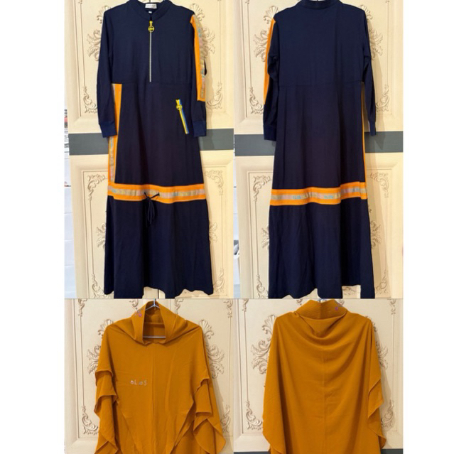 PRELOVED OneSet Gamis & Khimar Brand eL.eS (Lina Sukijo)