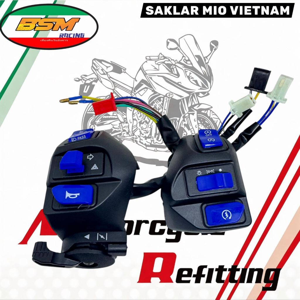 SAKLAR SET MIO KANAN KIRI PLUS HAZARD SAKLAR SET MIO J,MIO M3,MIO SMILE,MIO SPORTY