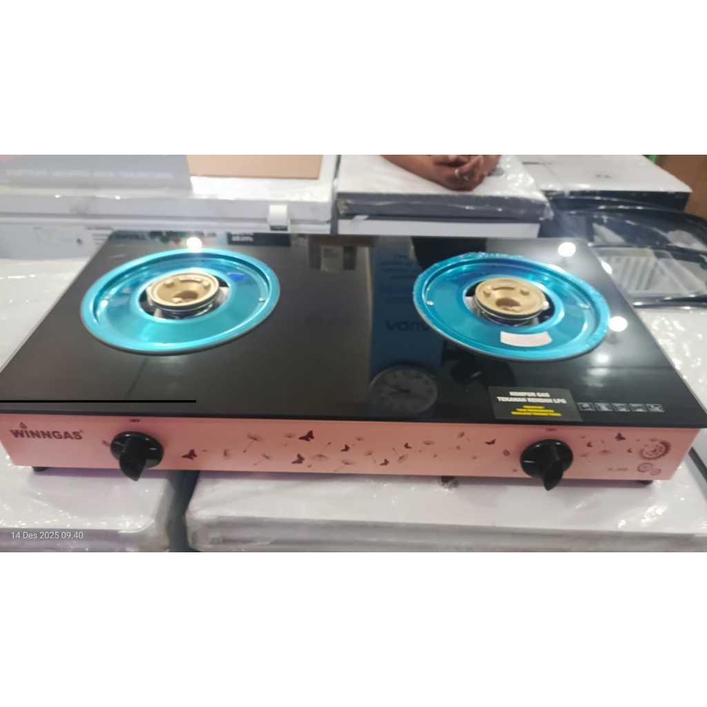 Winn Gas W-388 Kompor Gas 2 Tungku Kaca