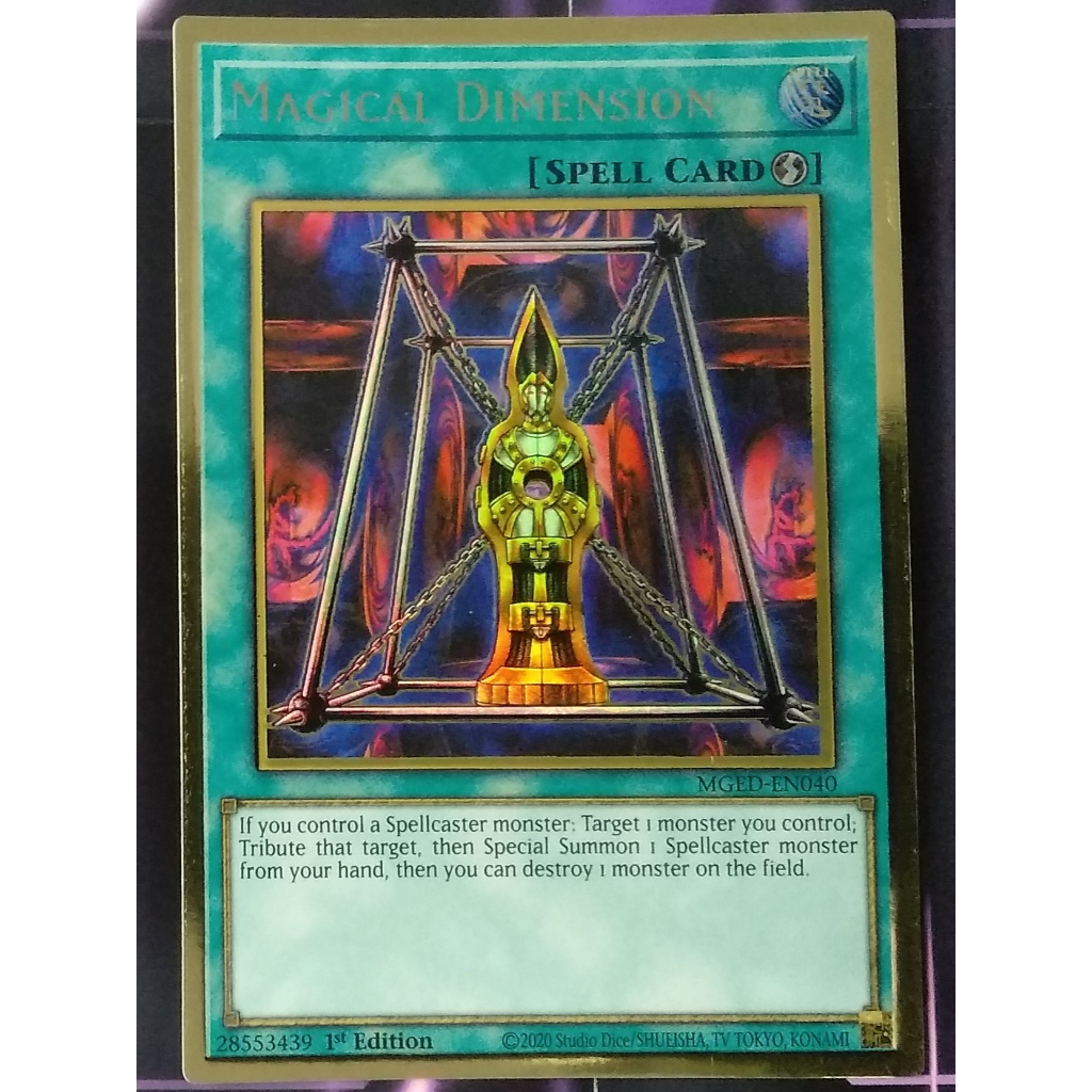 Magical Dimension (MGED-EN040) - Premium Gold Rare - Spell Card - YuGiOh Trading Card Game ORIGINAL