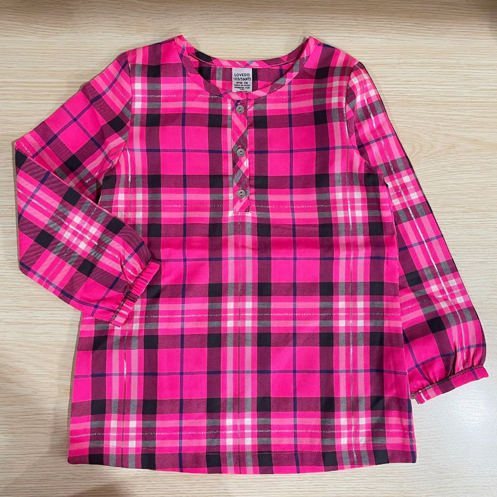 LOVEDO ATASAN ANAK PEREMPUAN BLUS ANAK PEREMPUAN TUNIK PANJANG BAJU ANAK UMUR 2 3 4 TAHUN KOTAK