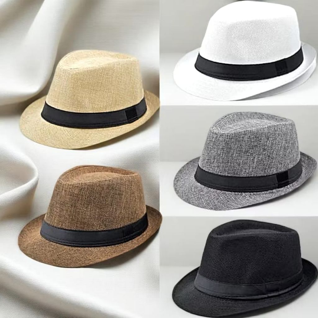 Topi Fedora/Topi Jazz/Topi Fedora import/Topi Fedora Laken/Topi Barat/Topi Fedora Karung.