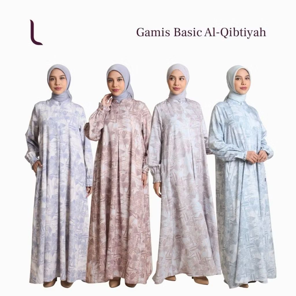 Gamis Dress Couple Keluarga Sarimbit Elzatta Gamis Basic Al-Qitbiyah
