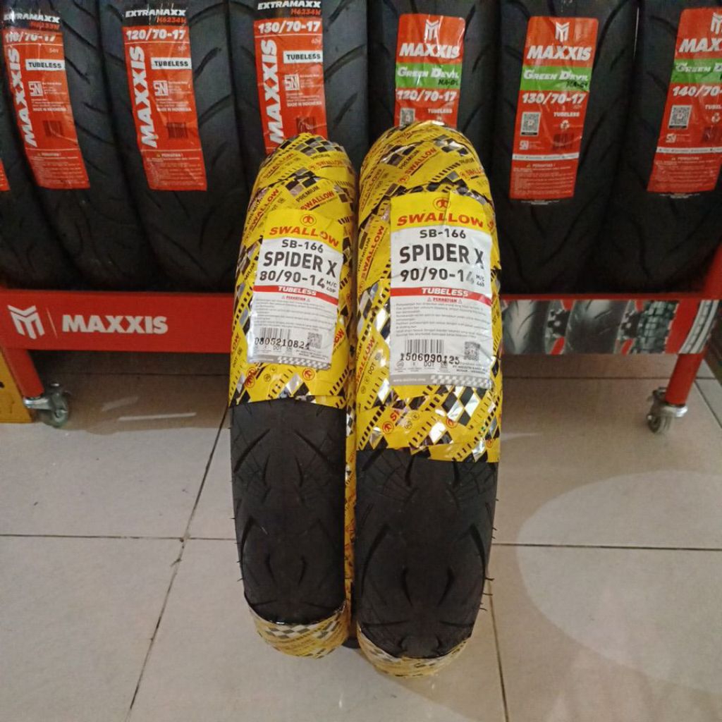 BAN SWALLOW SPIDER X SB-166 80/90 90/90 ring 14 TUBELESS