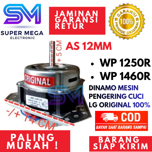 Dinamo Pengering Mesin Cuci LG WP-1460R/WP 1250 R AS 12 MM