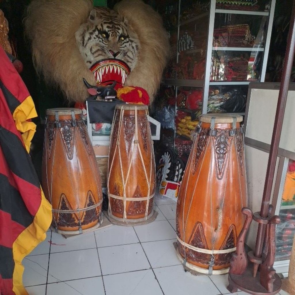 KENDANG REOG DEWASA BAHAN KAYU NANGKA SUPPER